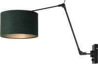 Steinhauer Wandlamp Prestige Chic 8121 Zwart Kap Groen Velours