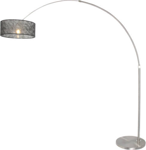 Steinhauer Vloerlamp Sparkled Light 9681 Staal Kap Sizoflor Zwart