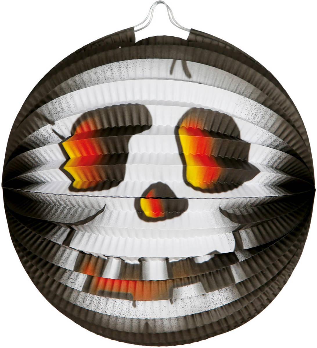 Fiestas Guirca Lampion Doodskop Halloween 26 Cm Papier Zwart