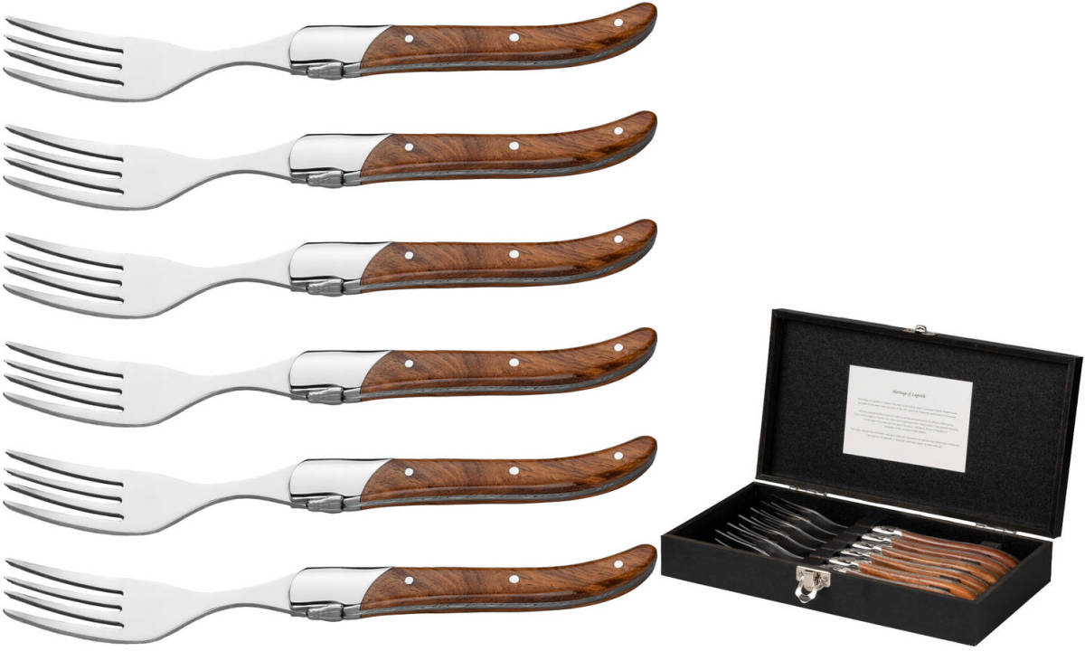 Jay Hill Steakvorken Laguiole Rozenhout 6 Stuks