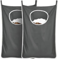 FLOKOO Wasmand Hangend 2 Stuks Zwart 120 Liter