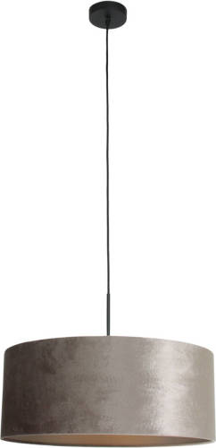 Steinhauer Hanglamp Sparkled Light 8157 Zilver Velours Kap Goud