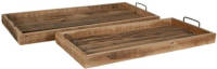 Clayre & Eef Dienblad (2) 81*35*9 / 70*30*8 Cm 5h0510