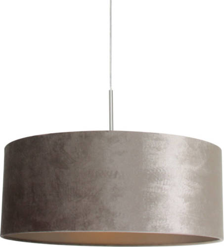 Steinhauer Hanglamp Sparkled Light 8149 Staal Zilver Velours Kap