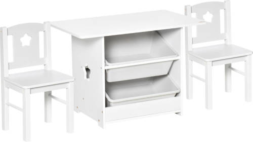 Zenzee Kinderzitgroep 3-delig- Speelgoed 2 Jaar - Kinderstoel - Speeltafel - Opbergbox - Bureau - Mdf - 71 Cm X 48 Cm X 49,...