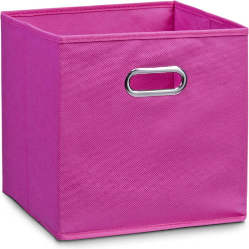 Shoppartners 1x Roze Opbergmanden/kastmanden 28 X 28 Cm - Opbergmanden