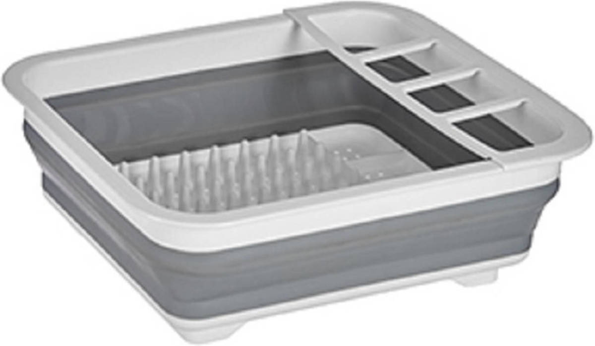 Yourstockshop Grijs/wit Opvouwbaar Afdruiprek 38 X 29 Cm - Afdruiprekken