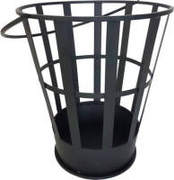 Shoppartners Zwarte Vuuremmer/vuurkorf 40 Cm Rond - Tuindecoratie - Vuurschalen - Vuurkorven