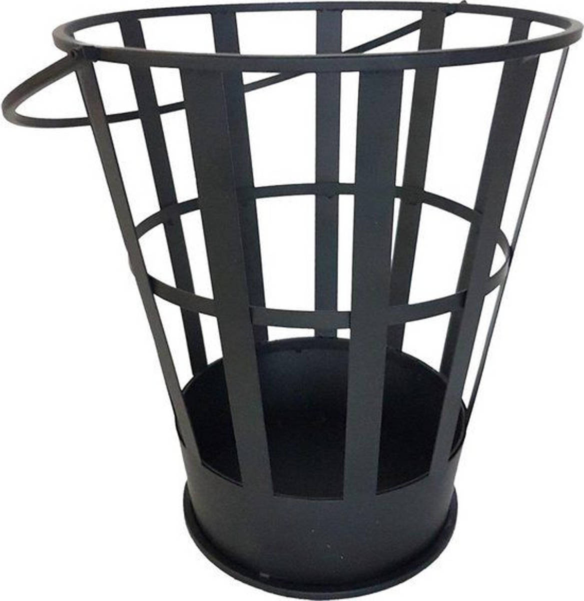 Shoppartners Zwarte Vuuremmer/vuurkorf 40 Cm Rond - Tuindecoratie - Vuurschalen - Vuurkorven