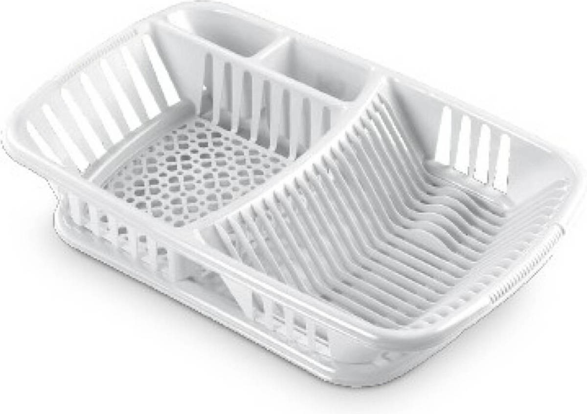 Hega Hogar Afwas Afdruiprek Wit Met Lekbak 52 X 33 X 11 Cm - Afdruiprekken