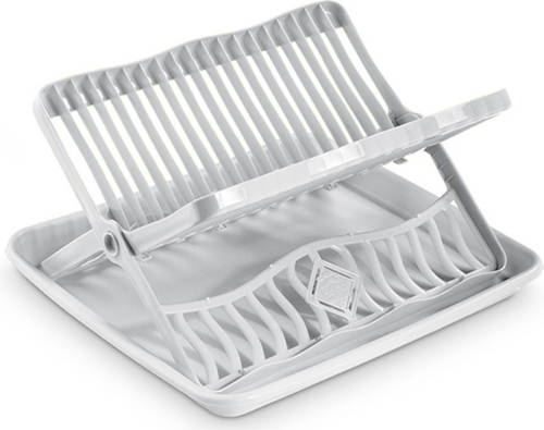Hega Hogar Wit Afdruiprek 2-laags Met Lekbak 39 X 35 X 18 Cm - Afdruiprekken
