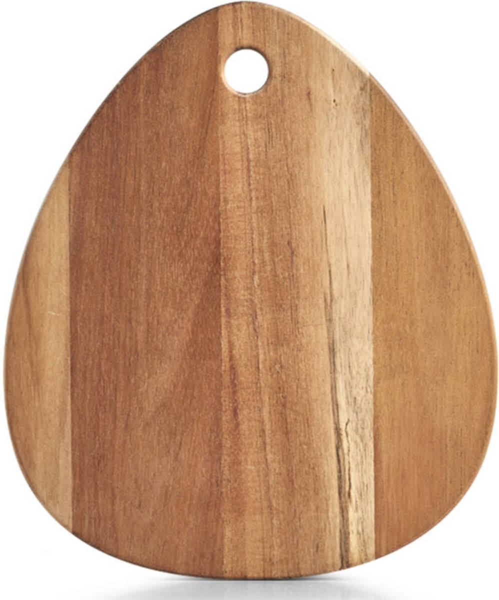 Shoppartners 1x Druppelvormige Houten Snij/serveerplanken 30 Cm - Snijplanken