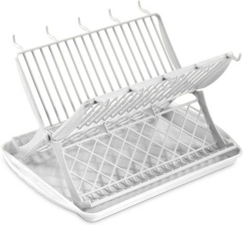 Hega Hogar Wit Afdruiprek 2-laags Met Lekbak 43 X 32 X 25 Cm - Afdruiprekken