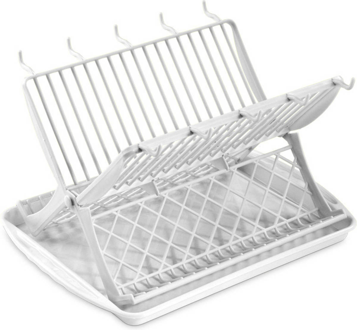 Hega Hogar Wit Afdruiprek 2-laags Met Lekbak 43 X 32 X 25 Cm - Afdruiprekken