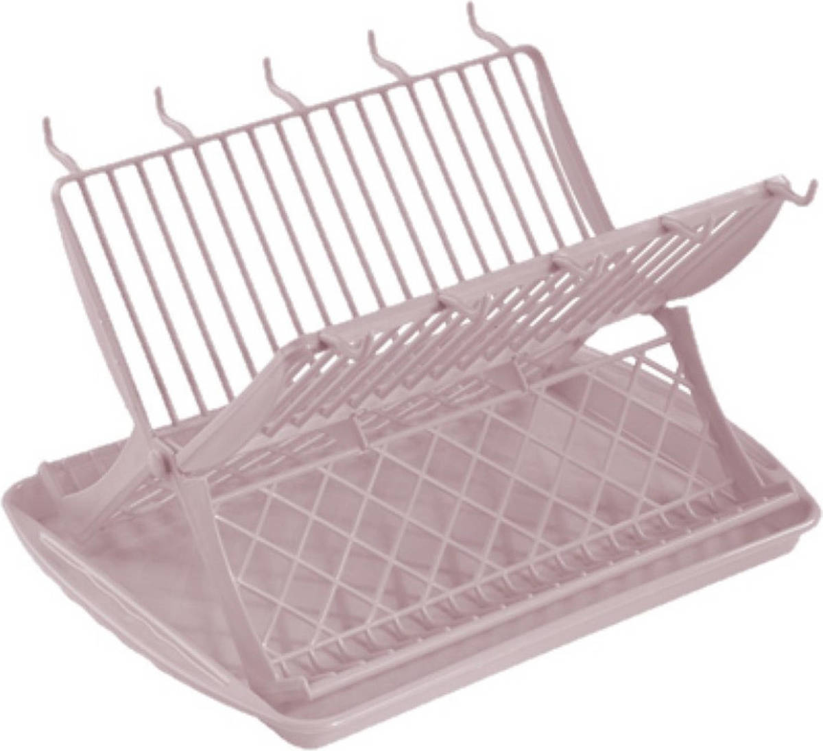 Hega Hogar Oud Roze Afdruiprek 2-laags Met Lekbak 43 X 32 X 25 Cm - Afdruiprekken
