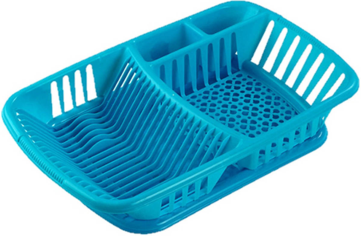 Hega Hogar Afwas Afdruiprek Blauw Met Lekbak 52 X 33 X 11 Cm - Afdruiprekken