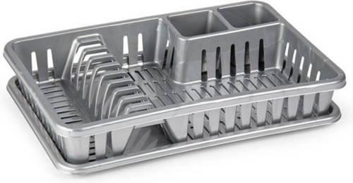 Forte Plastics Antraciet Grijs Afdruiprek Met Lekbak 45 X 30 Cm - Afdruiprekken