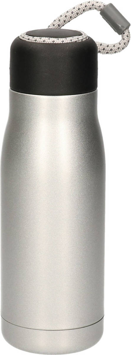 Shoppartners Rvs Thermosfles / Isoleerfles Voor Onderweg 420 Ml Zilver Grijs - Thermosflessen