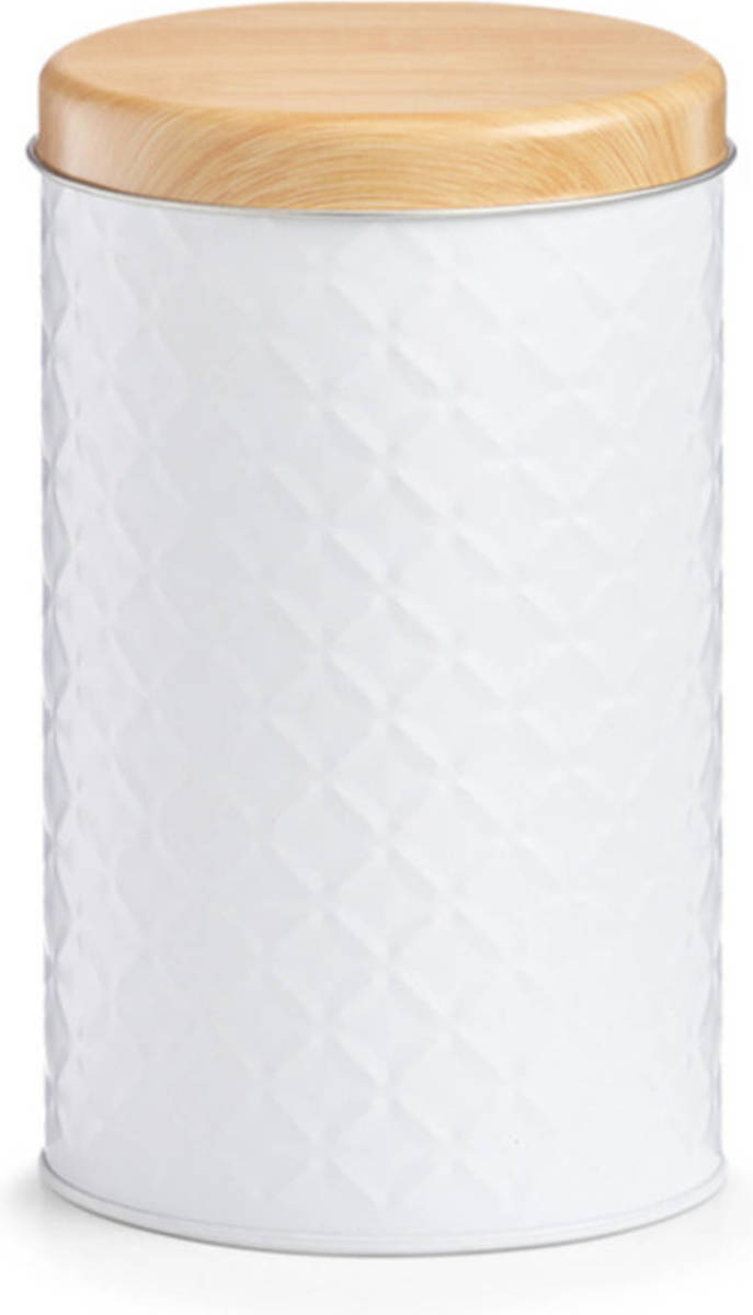 Shoppartners 1x Witte Vershoudblikken 10,5 X 18 Cm 2 Liter - Voorraadblikken
