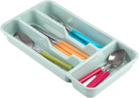 Forte Plastics Bestekbak/bestekhouders 4-vaks Mintgroen L33 X B18 X H4 Cm - Bestekbakken