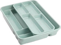 Forte Plastics Bestekbak/bestekhouders 2 Lagen Mintgroen L40 X B30 X H7 Cm - Bestekbakken