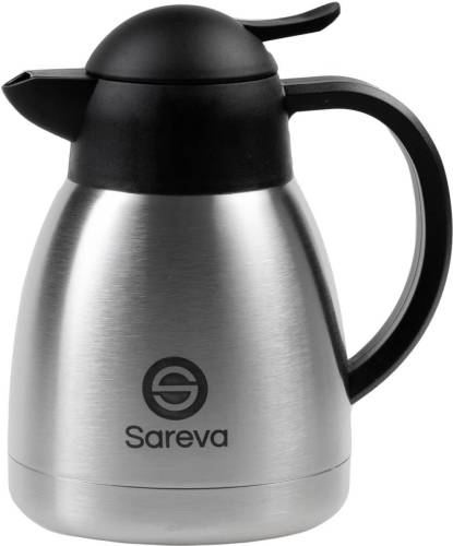 Sareva Thermoskan Rvs Zwart 1 Liter