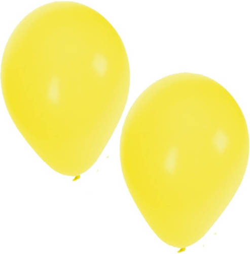 Bellatio Decorations 15x Stuks Gele Party Ballonnen 27 Cm - Ballonnen