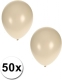 Bellatio Decorations 50x Stuks Metallic Witte Ballonnen 36 Cm - Ballonnen