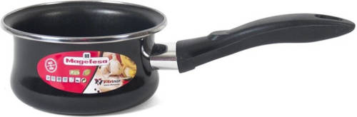 Shoppartners Steelpan/sauspan Zwart Anti Aanbaklaag 16 Cm - Steelpannen