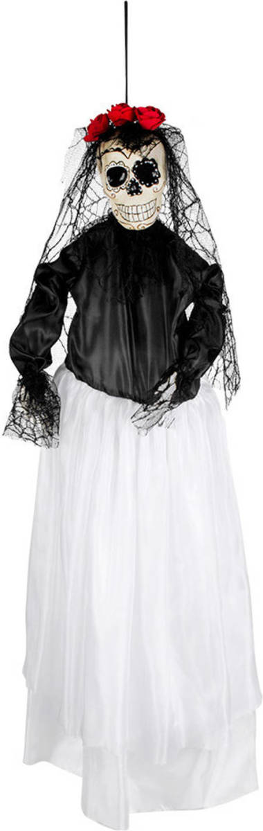 Boland Halloween - Hangende Horror Decoratie Skelet 90 Cm Spaanse Bruid - Halloween Poppen