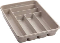 Forte Plastics Bestekbak/bestekhouders 6-vaks Taupe L40 X B30 X H7 Cm - Bestekbakken