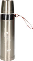 Shoppartners Thermosfles / Isoleerfles Rvs Met Bandje Voor Onderweg 750 Ml Zilver - Thermosflessen