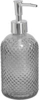 Shoppartners Zeeppompje/zeepdispenser Steengrijs Kleur Glas 410 Ml - Zeeppompjes