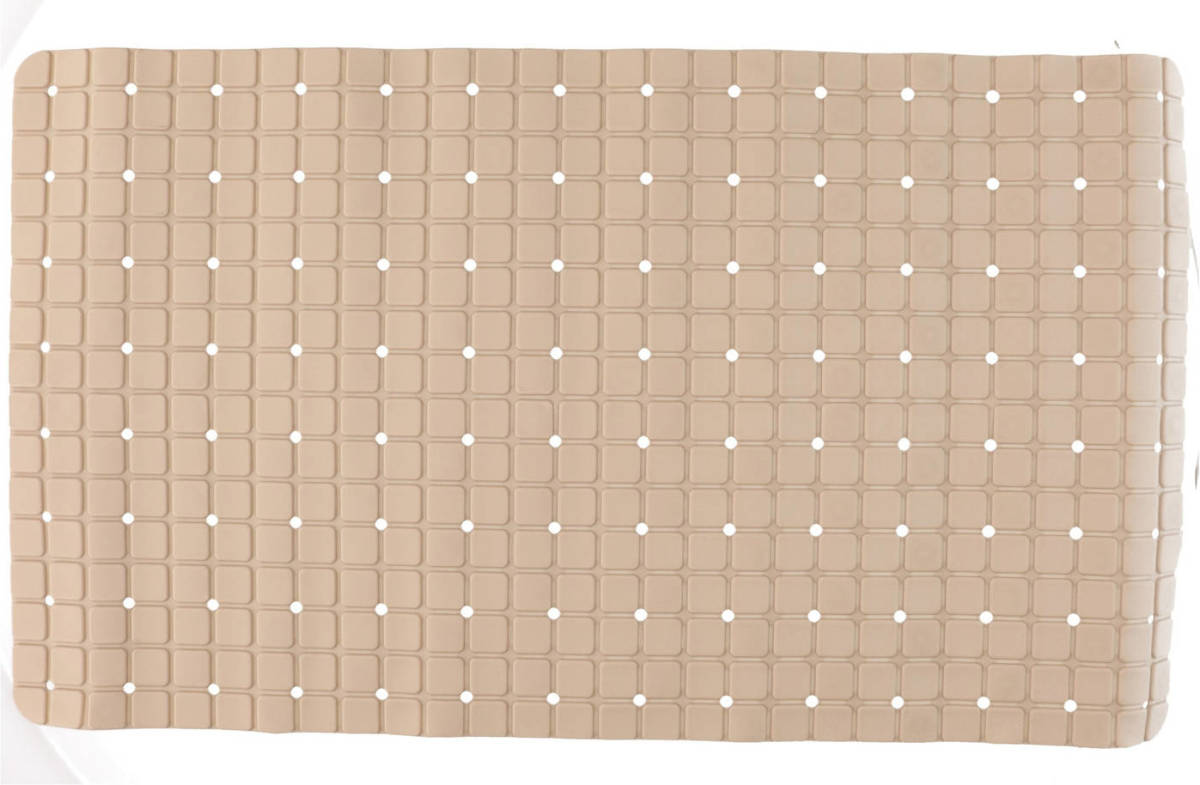 Dobeno Badmat/douchemat Anti-slip Beige Vierkant Patroon 69 X 39 Cm - Badmatjes