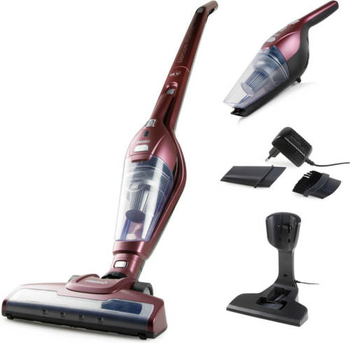 Primo Pr508sv 2-in-1 Snoerloze Stofzuiger - Steelstofzuiger & Kruimeldief - 18v - Bordeaux