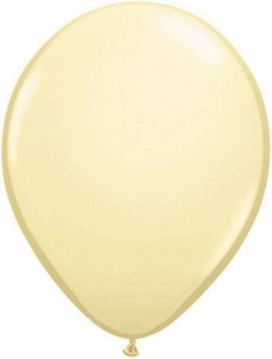 Bellatio Decorations Metallic Ivoren Ballonnen 10 Stuks 30 Cm - Ballonnen