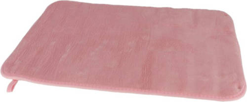 Shoppartners Sneldrogende Badmat Met Anti Slip Roze 40 X 60 Cm Rechthoekig - Badmatjes