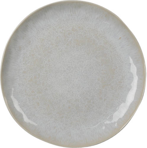 Clayre & Eef Servies Dinerbord Ø 28*3 Cm Wit Keramiek Rond Eetbord Wit Eetbord