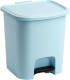 Forte Plastics 2x Stuks Kunststof Afvalemmers/vuilnisemmers Lichtblauw 7.5 Liter Met Pedaal - Prullenbakken