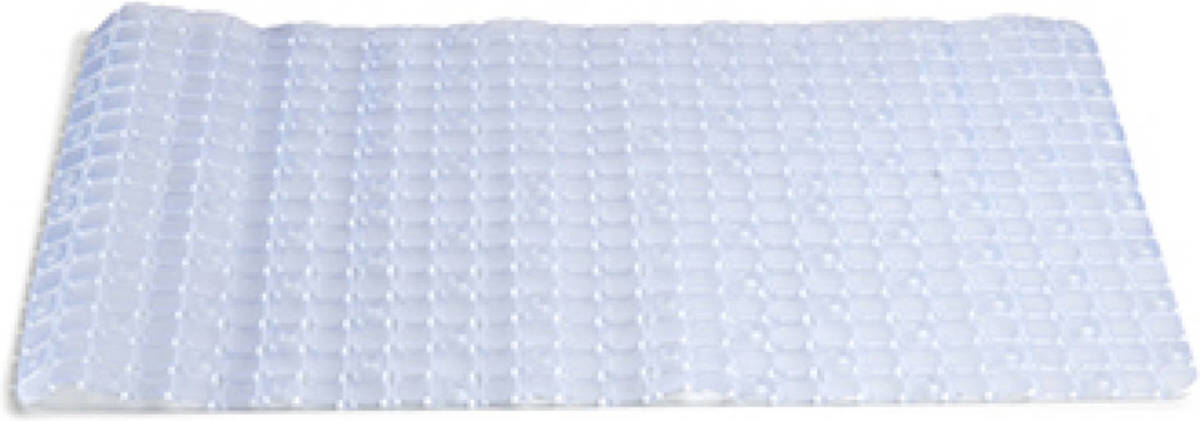 Shoppartners Badmat/douchemat Anti-slip Transparant Vierkant Patroon 69 X 39 Cm - Badmatjes