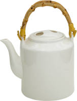 Clayre & Eef Theepot 1500 Ml Wit Porselein Rond Theekan Moederdag Cadeau Wit Theekan Moederdag Cadeau