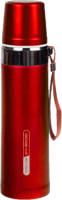 Shoppartners Thermosfles / Isoleerfles Rvs Met Bandje Voor Onderweg 750 Ml Rood - Thermosflessen