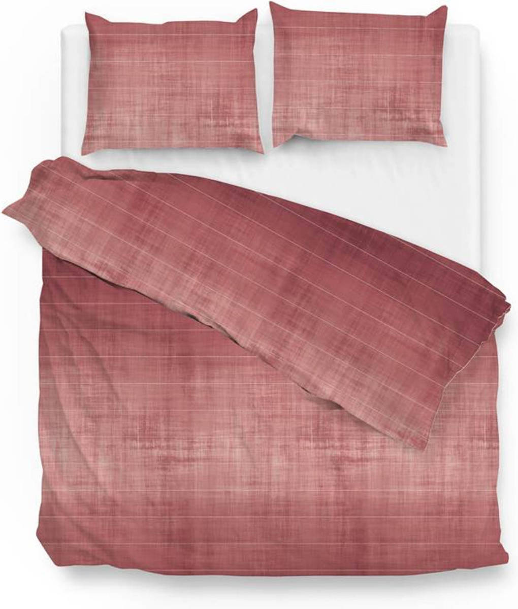 Zo!home Rooney Dekbedovertrek - Lits-jumeaux (240x200/220 Cm + 2 Slopen) - Katoen - Red