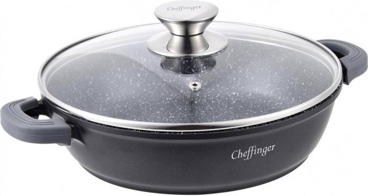Cheffinger Braadpan Met Deksel 32 Cm Gietaluminium