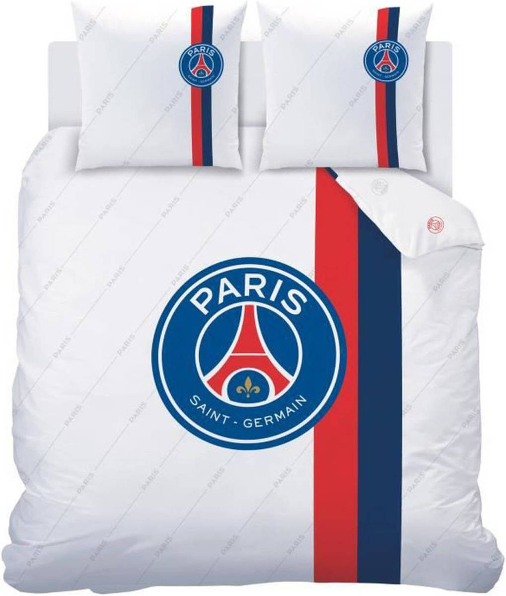 Paris Saint Germain Dekbedovertrek Retro White - Lits Jumeax - 240 X 220 Cm - Katoen