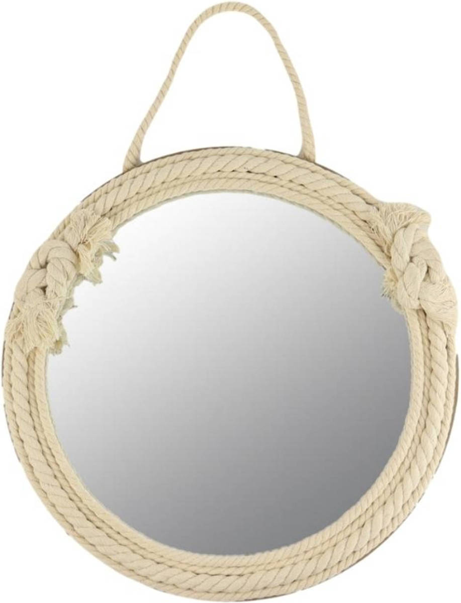 Orange85 Spiegel - Rond Met Touw - 35.5cm - Glas En Touw - Wandspiegel
