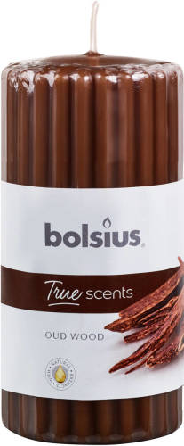 Bolsius Geurkaars True Scents Oud Wood 12 Cm Wax Bruin