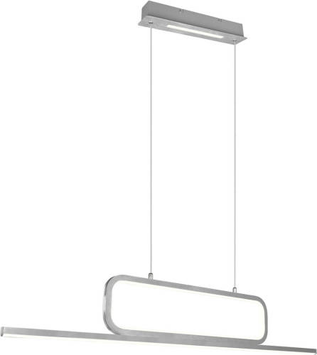 BES LED Led Hanglamp - Trion Akina - 38w - Warm Wit 3000k - Dimbaar - Rechthoek - Geborsteld Zilver - Aluminium