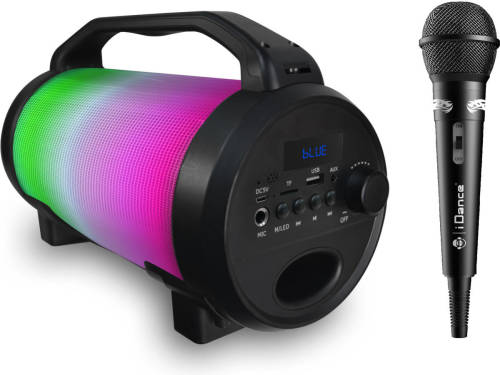 Idance Cyclone400bk Karaoke Set - Bluetooth Party Speaker Met Disco Led-verlichting - Inclusief Microfoon