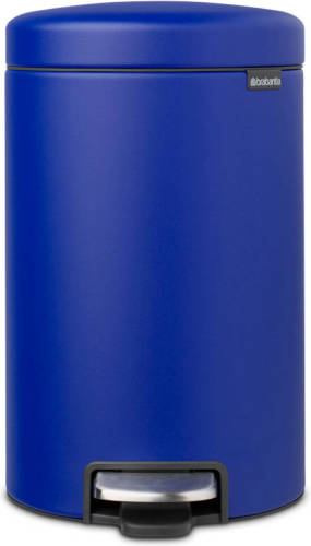 Brabantia Newicon Pedaalemmer 12 Liter Met Kunststof Binnenemmer - Mineral Powerful Blue